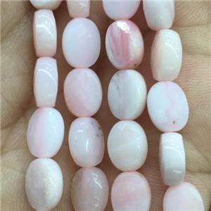pink Opal Stone Beads, faceted oval, approx 8x10mm