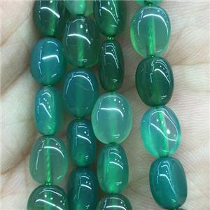 natural green Agate oval beads, approx 6x8mm