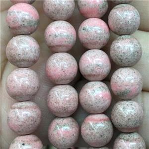 dichromatic round Alashan Agate Beads, pink, approx 10mm dia