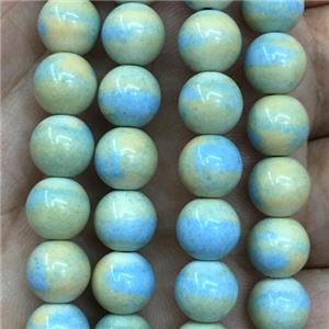 dichromatic round Alashan Agate Beads, approx 8mm dia