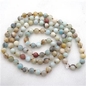 Amazonite chain for mala necklace with knot, approx 6mm, 108pcs per st