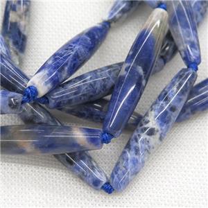 blue Sodalite rice Beads, approx 9x45mm, 8pcs per st