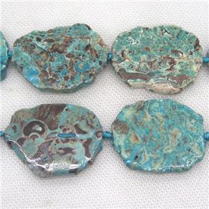 blue Ocean Jasper slab beads, approx 30-50mm