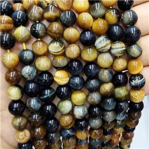 round fancy Tiger eye stone beads, approx 12mm dia