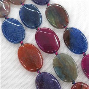 mixed veins Agate oval Beads, approx 25x35mm