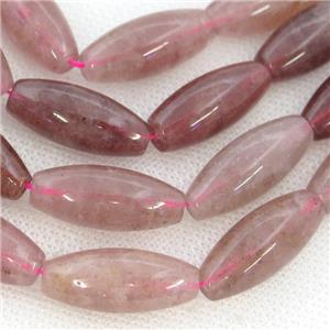 Strawberry Quartz rice beads, approx 10x25mm