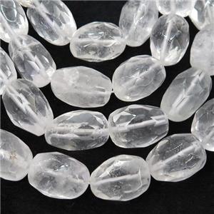 Clear Quartz Beads, faceted freeform, approx 10-18mm