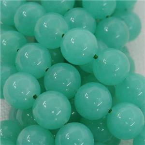 green Chrysoprase Beads, round, dye, approx 8mm dia
