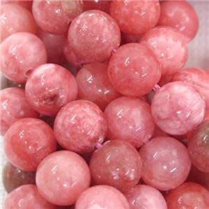 Argentine Rhodonite Beads, round, pink, approx 8mm dia