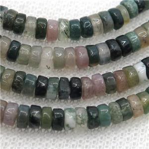 India Agate heishi beads, approx 2x4mm