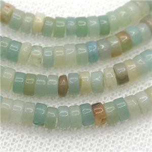 Chinese Amazonite heishi beads, approx 2x4mm