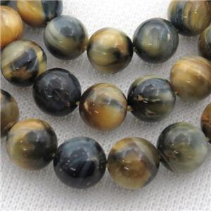 fancy Tiger eye stone beads, round, approx 12mm dia
