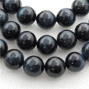 inkblue Tiger eye stone bead, rounds, natural color, approx 10mm dia
