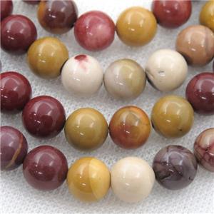 round Mookaite Beads, approx 4mm dia