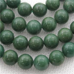 green African Chrysoprase Beads, round, approx 4mm dia