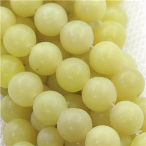 Lemon Chrysoprase Beads, round, approx 8mm dia