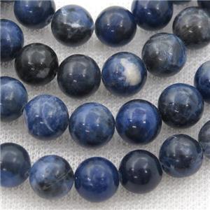 blue Sodalite Beads, round, approx 4mm dia