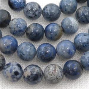 blue Dumortierite Jasper beads, B-grade, round, approx 4mm dia