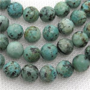 new African Turquoise Beads, round, approx 10mm dia