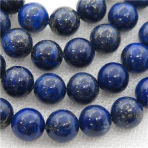 round Lapis Beads, blue treated, approx 8mm dia