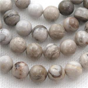 Silver Leaf Jasper Beads, round, approx 10mm dia