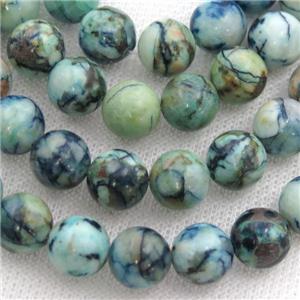 Synthetic Azurite Beads, round, approx 4mm dia