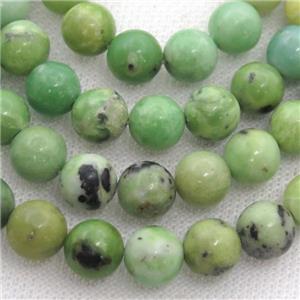 olive Australian Chrysoprase Beads, round, approx 8mm dia