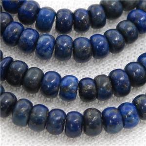blue Lapis Lazuli rondelle beads, approx 4mm