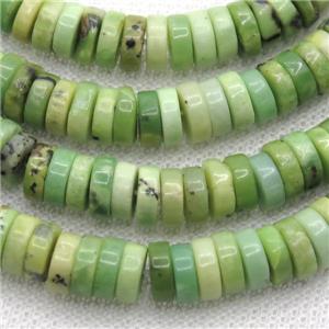 olive Australian Chrysoprase heishi beads, approx 6mm