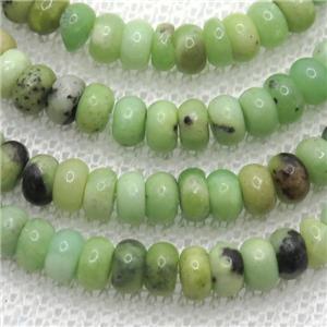 olive Australian Chrysoprase rondelle beads, approx 6mm dia