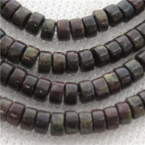 Cuprite heishi beads, B-grade, approx 4mm