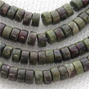 green Cuprite heishi beads, approx 4mm