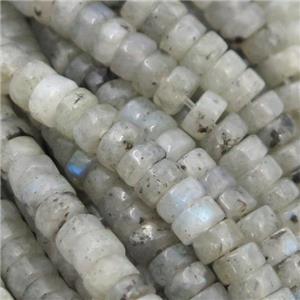 gray Labradorite heishi beads, approx 4mm