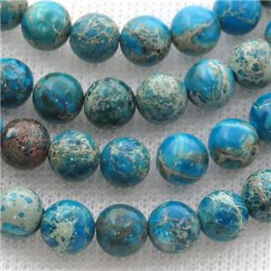 blue Imperial Jasper beads, round, approx 8mm dia