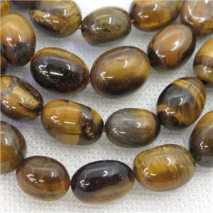 Tiger eye stone nugget beads, freeform, approx 9-15mm