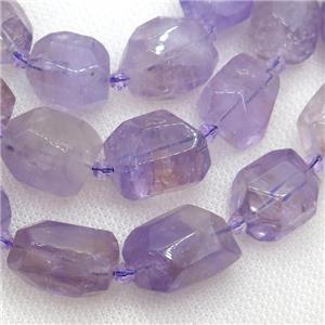 purple Ametrine nugget beads, faceted freeform, approx 12-18mm