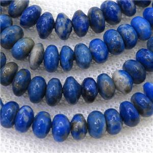 blue Lapis Lazuli rondelle beads, approx 4x6mm
