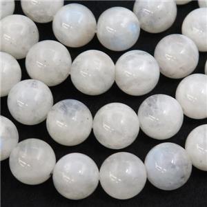 white MoonStone Beads, round, A-grade, approx 10mm dia