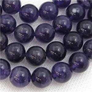 purple Amethyst Beads, round, approx 4mm dia