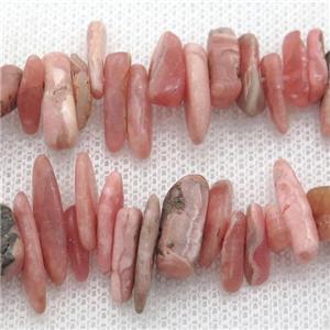 pink Rhodochrosite chip beads, approx 4-12mm