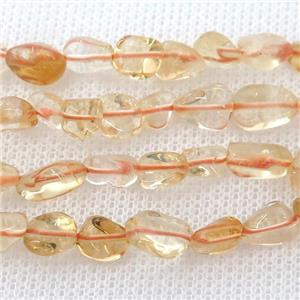 yellow Citrine chip beads, approx 5-8mm