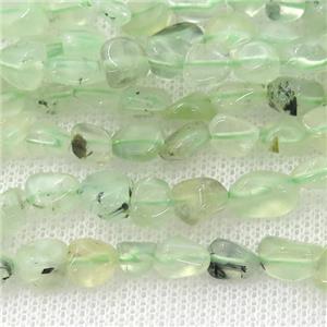 green Prehnite chip beads, approx 5-8mm