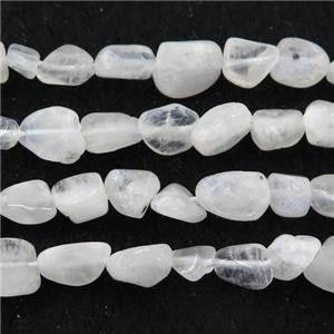 white MoonStone chip beads, approx 5-8mm