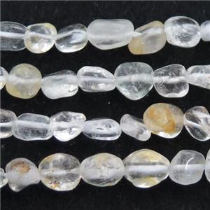 white Topaz chip beads, approx 5-8mm