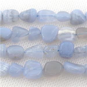 blue lace agate chip beads, approx 6-10mm