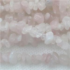 Rose Quartz chip beads, approx 4-6mm, 32inch length