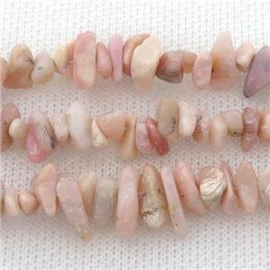 Pink Opal chip beads, approx 4-6mm, 32inch length