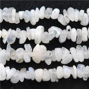 white MoonStone chip beads, approx 4-6mm, 32inch length