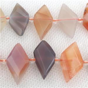 mixed Gemstone rhombic beads, approx 13-28mm