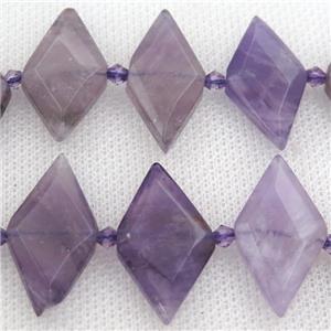 purple Amethyst rhombic beads, approx 13-28mm